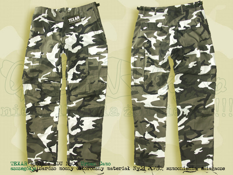 TEXAR spodnie BDU NyCo Urban Camo