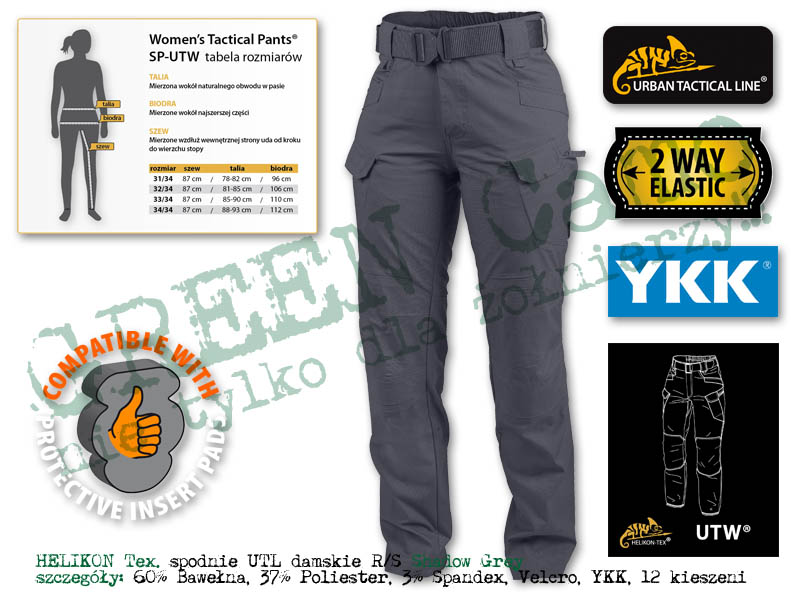 HELIKON Tex. spodnie WOMEN'S UTP® R/S Shadow Grey