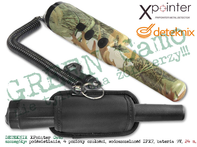 QUEST / Deteknix ręczny detektor / wykrywacz metali pinpointer XPointer Land Camo