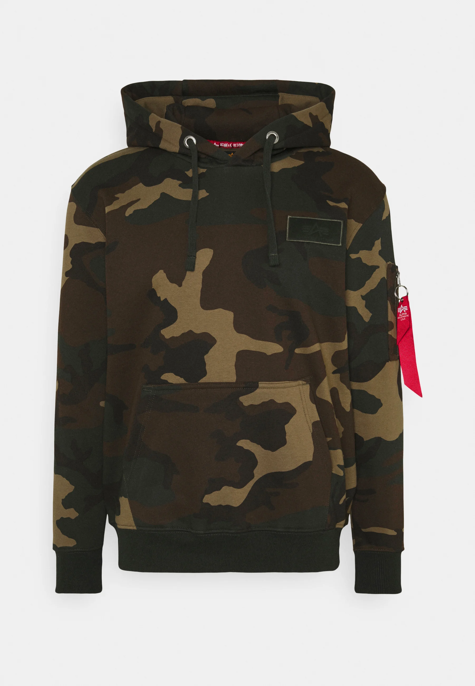Bluza ALPHA INDUSTRIES Back Print Hoody Woodland Camo