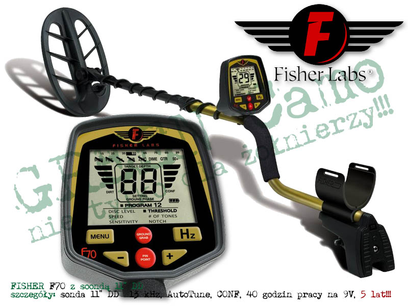 FISHER F70 11" DD - detektor / wykrywacz metali