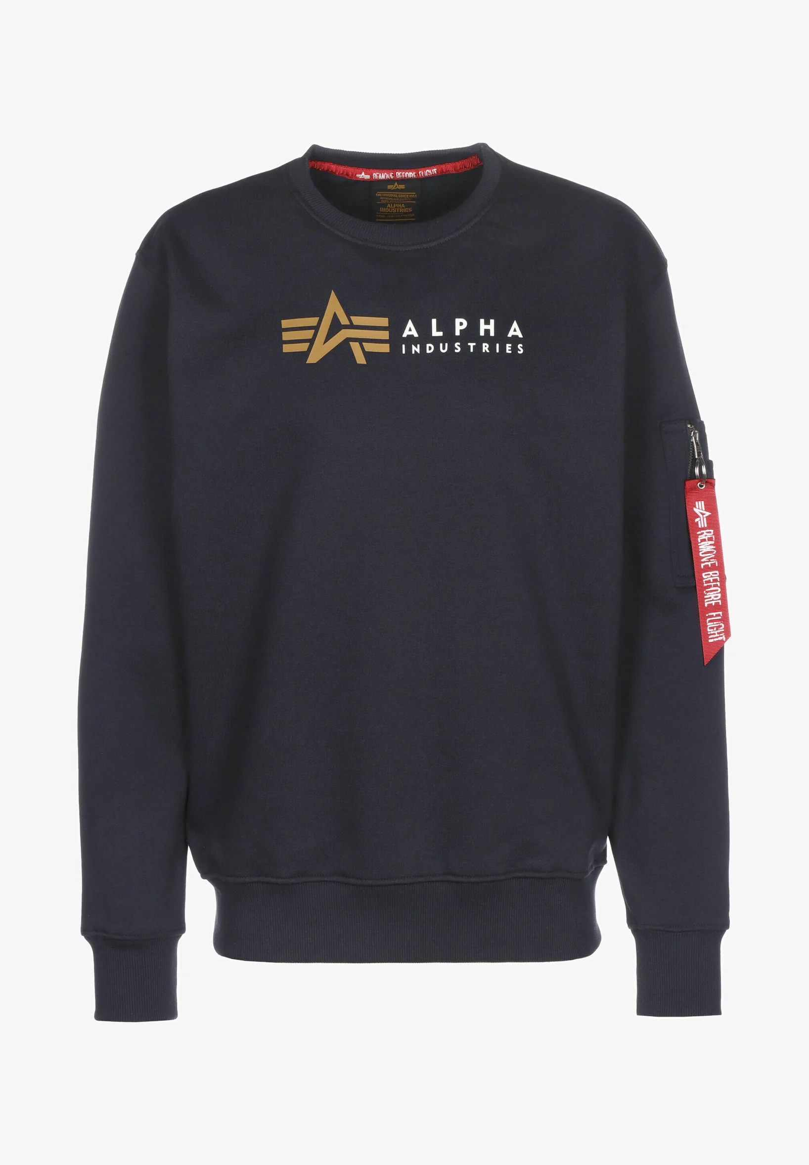 Bluza ALPHA INDUSTRIES Label Sweater Replica Blue