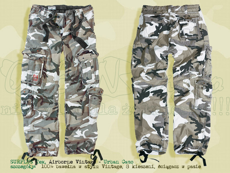 Surplus Tex. spodnie AirBorne Urban Vintage Camo