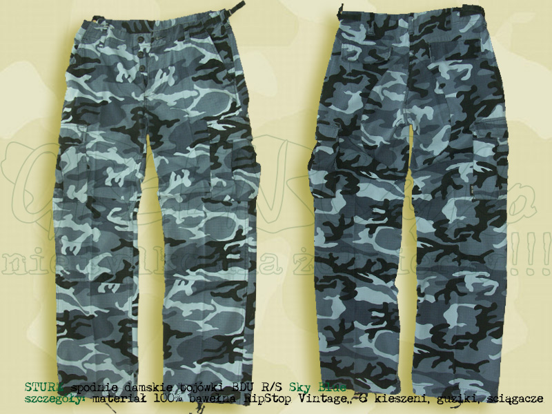 STURM spodnie damskie BDU R/S Sky Blue Camo