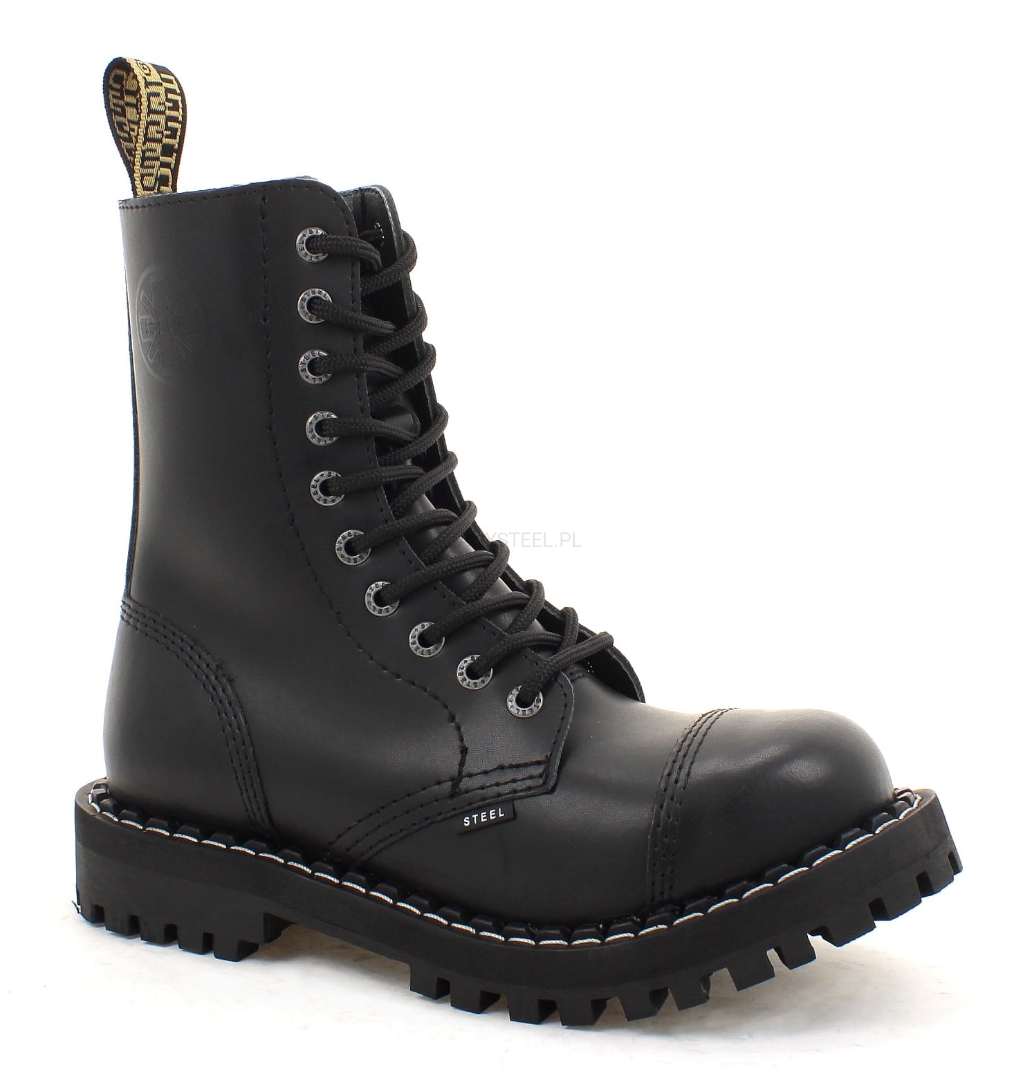 STEEL buty typu glany 10 dziurkowe 105-106/O/BLK