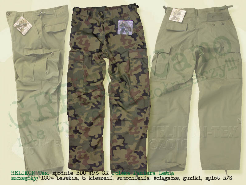HELIKON Tex. spodnie BDU R/S CR Polska Pantera Leśna