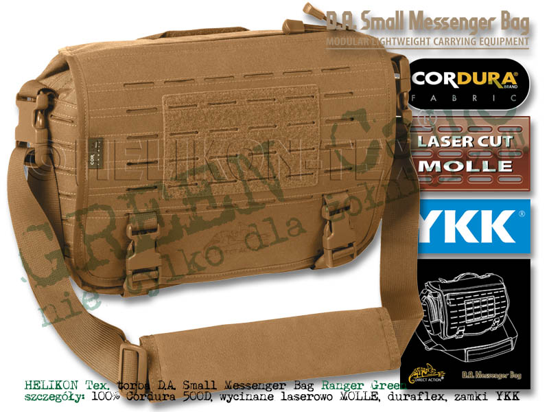 DIRECT ACTION torba na ramię Messenger Bag® Small - Cordura® - Coyote