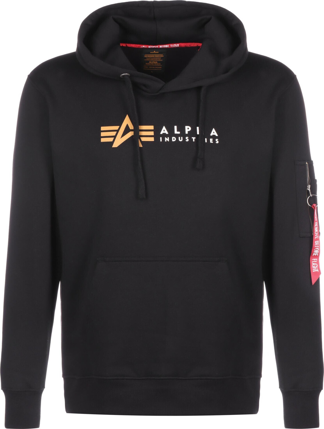 Bluza ALPHA INDUSTRIES Label Hoody Czarna