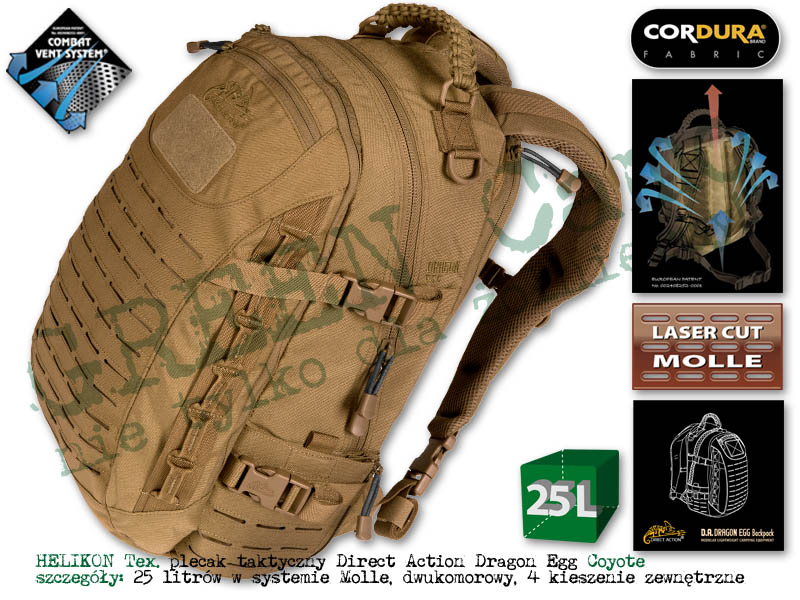 DIRECT ACTION plecak Dragon Egg® Mk2 Cordura® Coyote 25l.