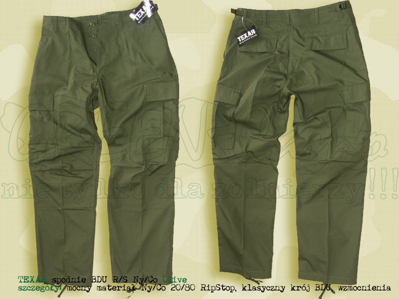 TEXAR spodnie BDU R/S NyCo Olive