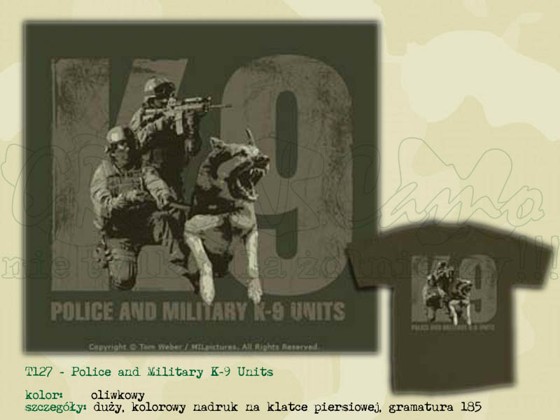 MILPictures T-Shirt Police and Military K-9 Units