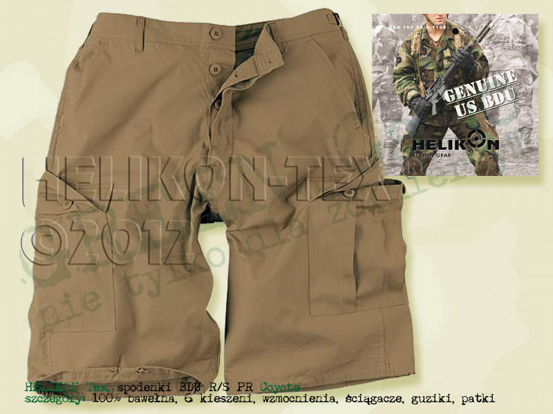 HELIKON Tex. spodneki BDU R/S PR Coyote