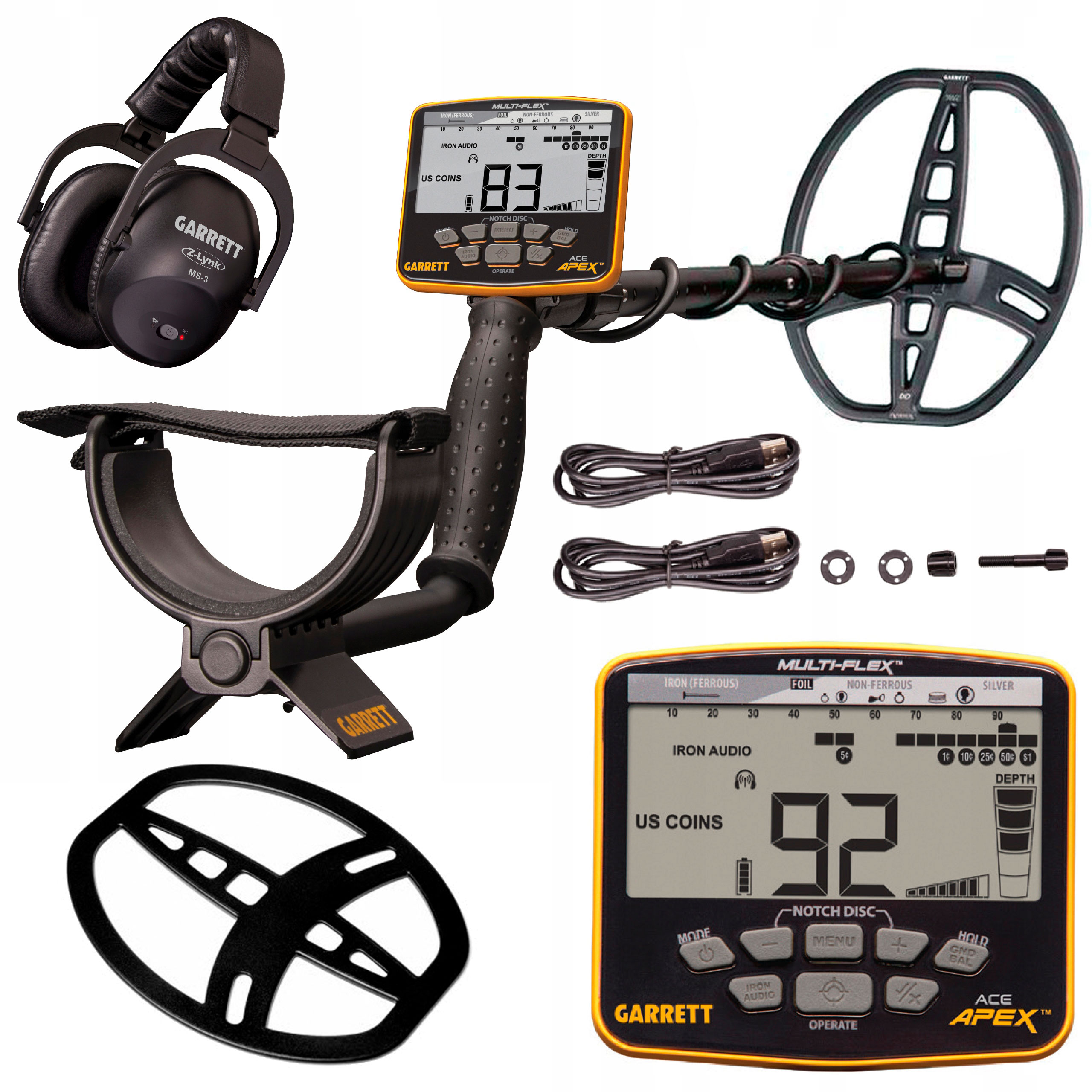 GARRETT ACE Apex Raider Multi-Freq + słuchawki MS-3 detektor / wykrywacz metali