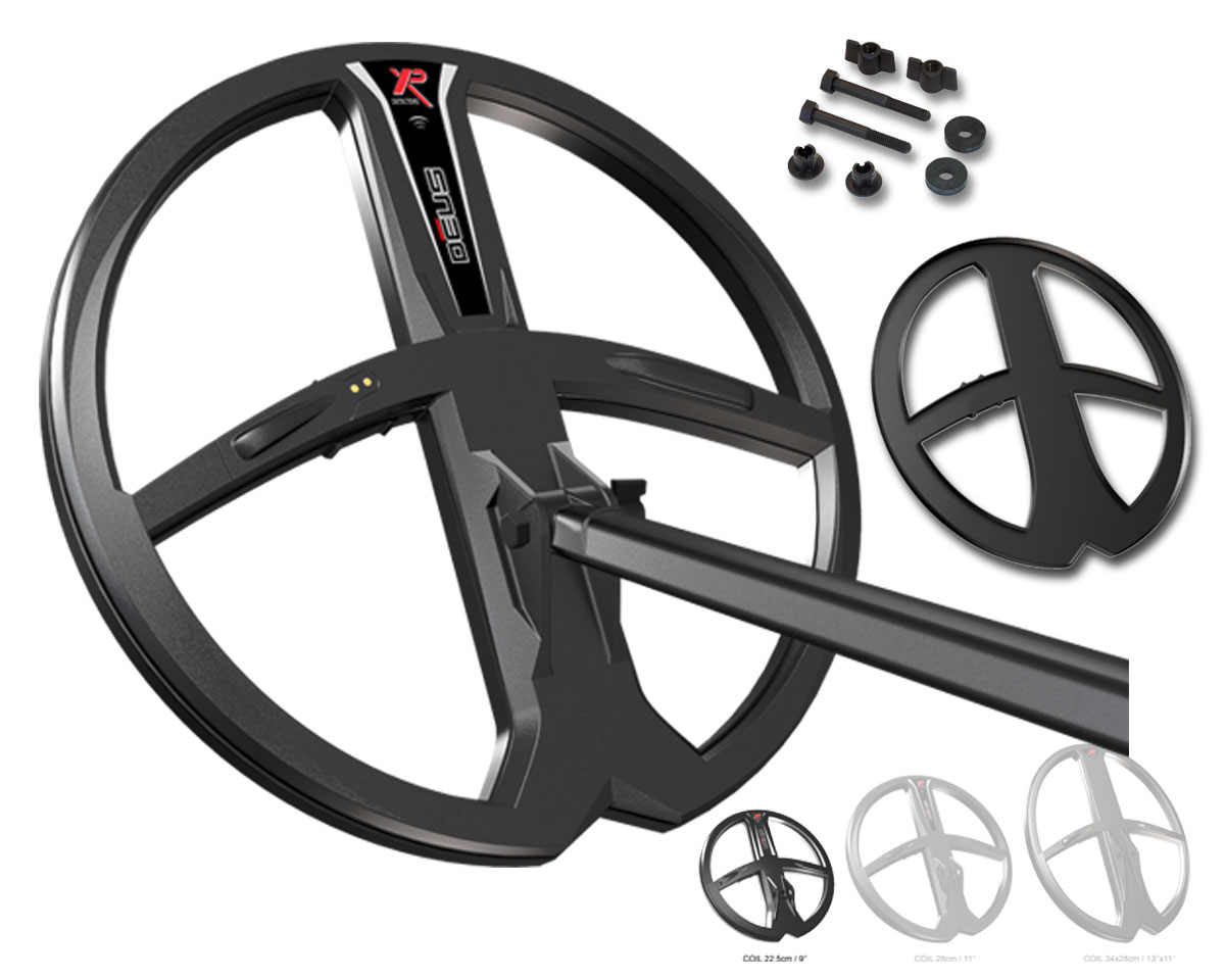 XP Deus sonda / cewka okrągła x35 9" 22.5cm 3,7kHz - 27,7kHz czarna