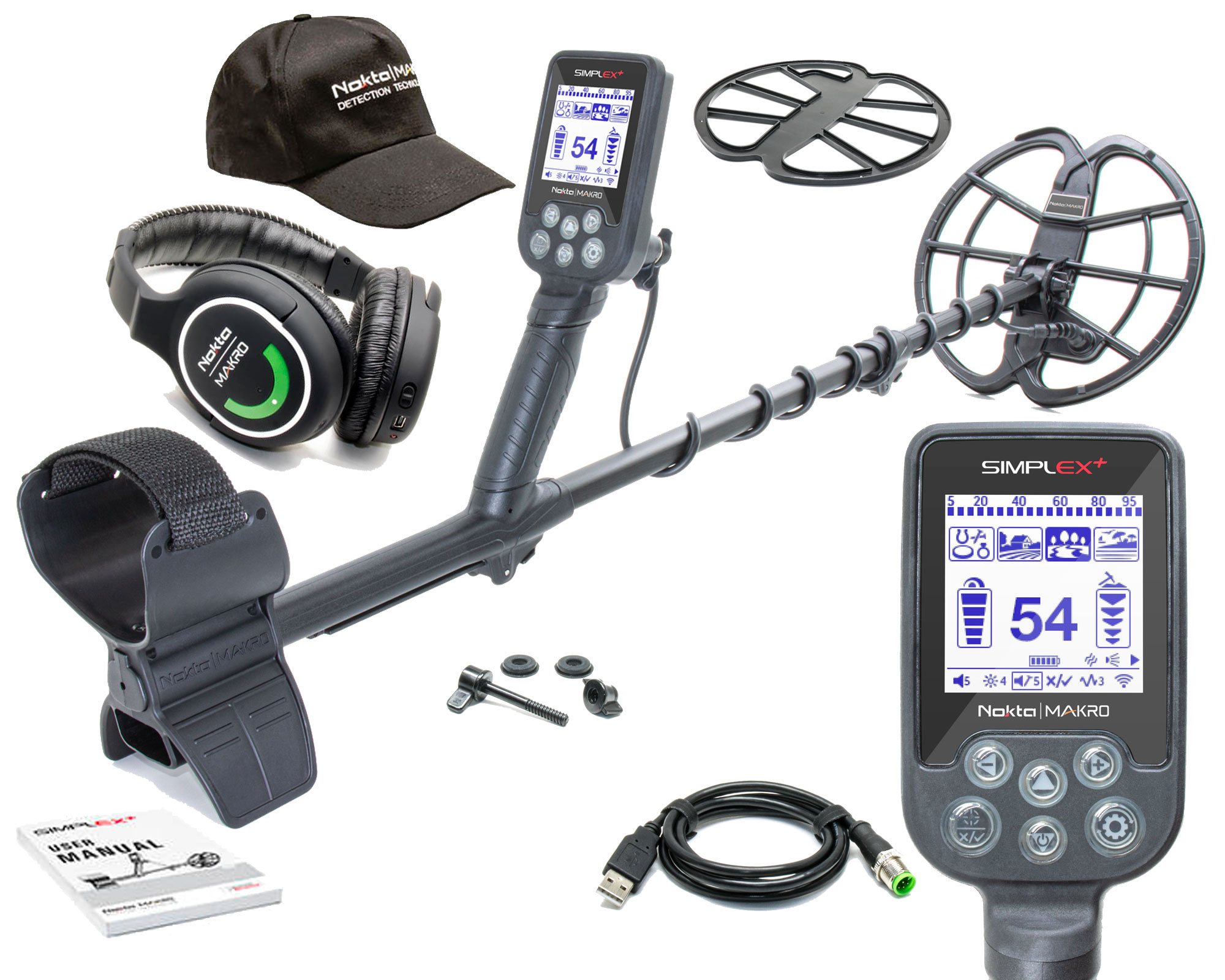 NOKTA Simplex+ WHP set 2.78 prosty wodoszczelny detektor ze słuchawkami bezprzewodowymi