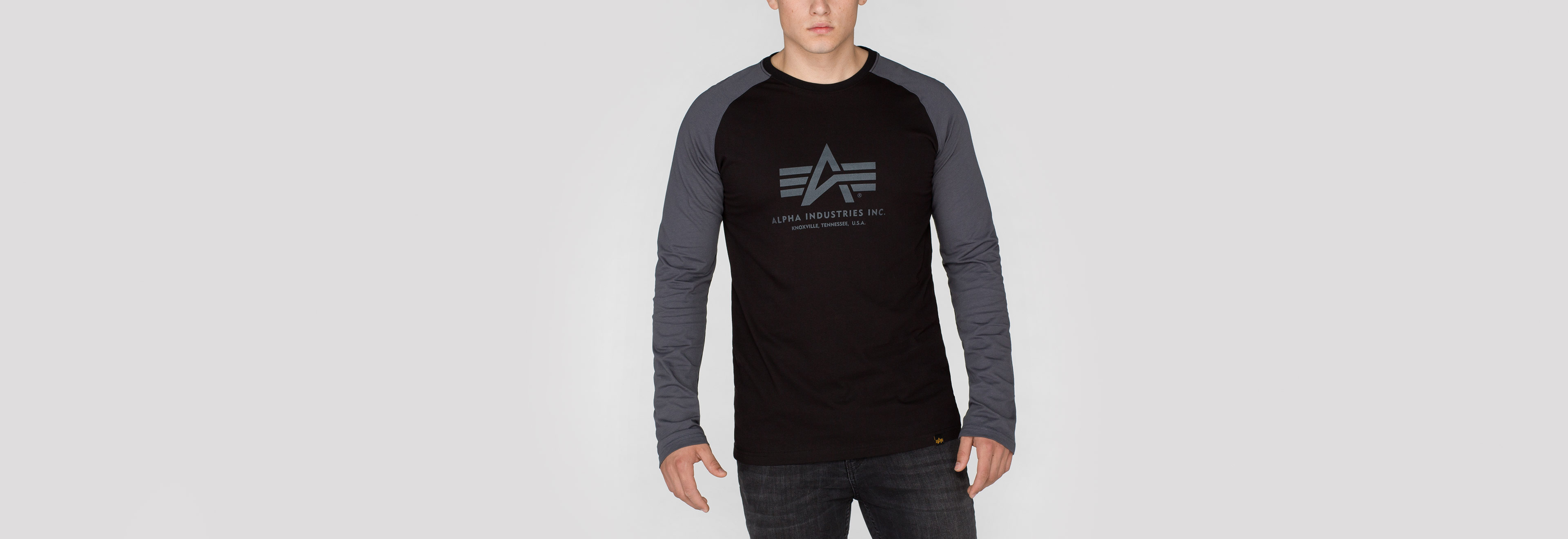 Alpha Industries Longsleeve Black Grey Black 176531 308